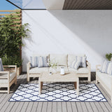 Vidaxl Outdoor Rug Reverzibilní 100x200 cm Navy Blue and White