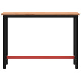 Vidaxl Workbench 115x55x81,5 cm Pevné bukové dřevo a kov