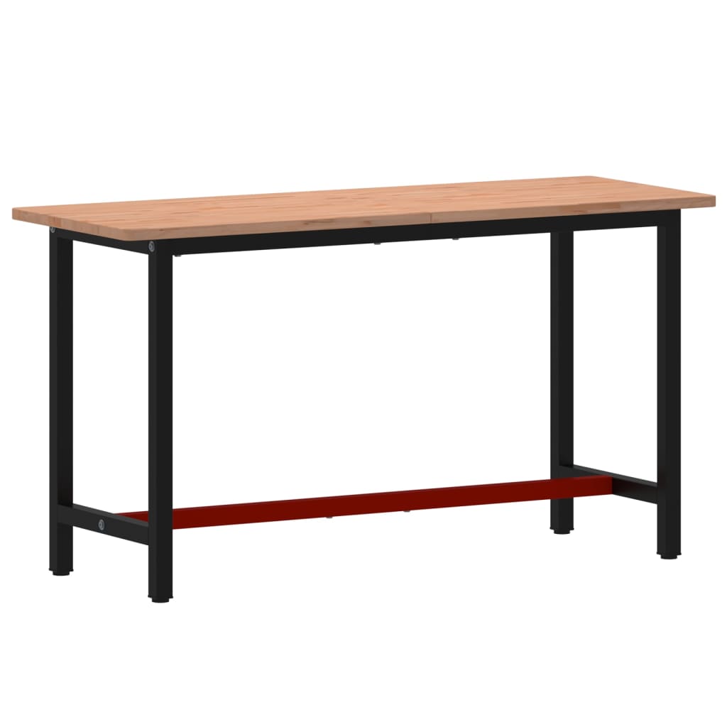 Vidaxl Workbench 150x55x81,5 cm Festes Buchenholz und Metall