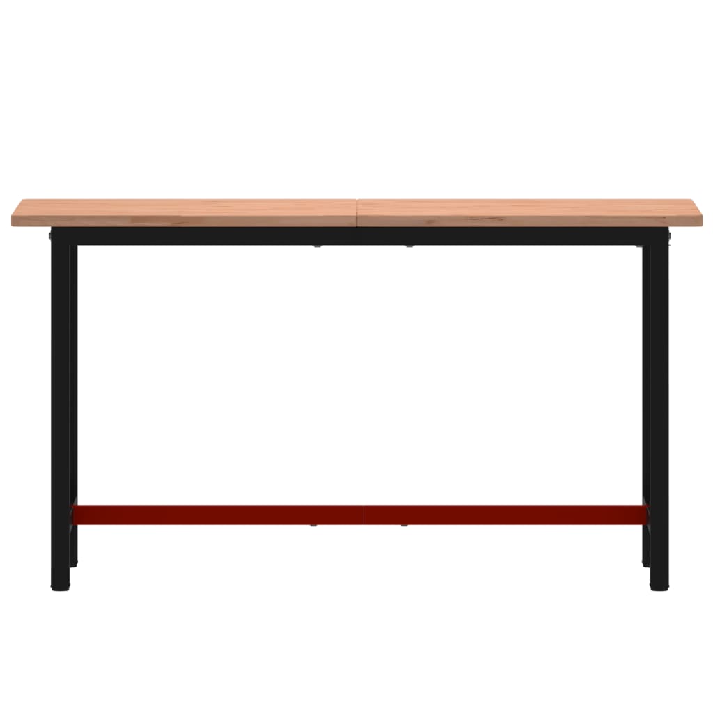 Vidaxl Workbench 150x55x81,5 cm Bois de hêtre et métal