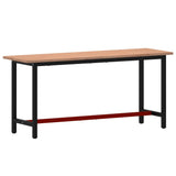 Vidaxl Workbench 180x55x81,5 cm Trden bukova les in kovina