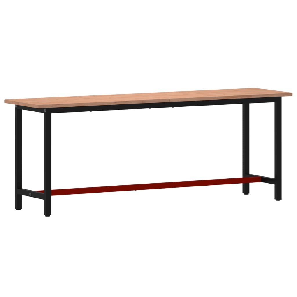 Vidaxl Workbench 220x55x81,5 cm Festes Buchenholz und Metall