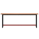 Vidaxl Workbench 220x55x81,5 cm Festes Buchenholz und Metall