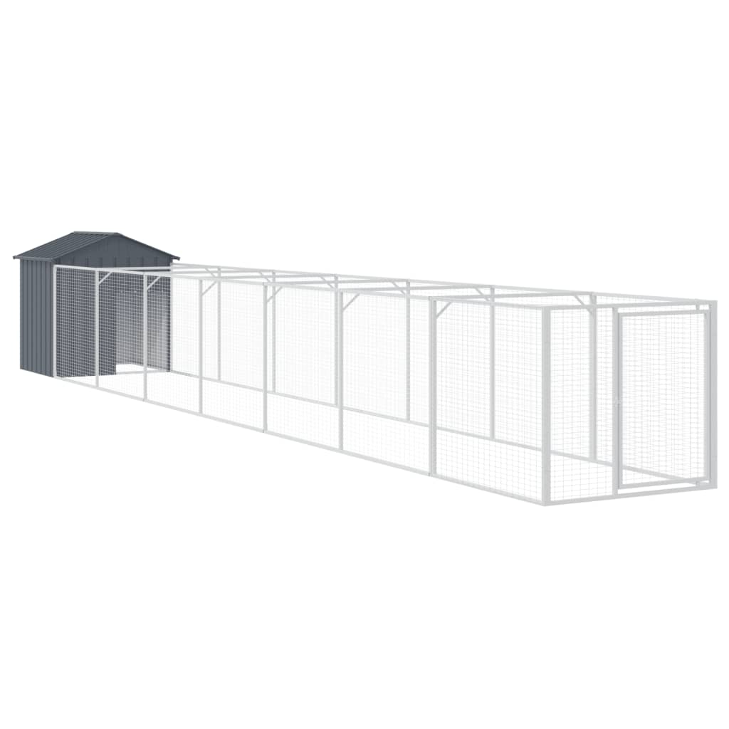 Loft Vidaxl se střechou 117x813x123 cm galvanizovaný ocelový antracit