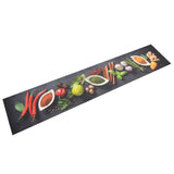 Vidaxl Mat de cocina Herb con estampado de hierba 60x300 cm Velvet