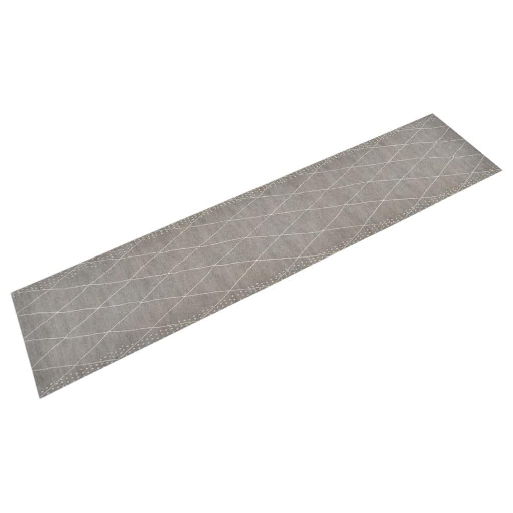 Vidaxl Kitchen Mat wäschen checkered 60x300 cm Velvett