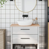 BIDAXL WASHBASIN TABELL 80X40X1.5 CM SOCID BIECH TRÅ