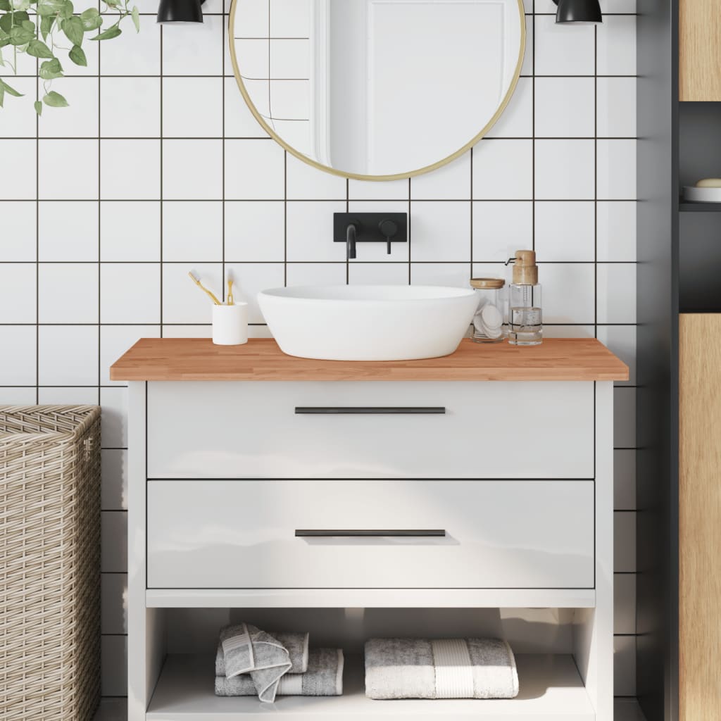 Vidaxl Washbasin Blad 100x60x2,5 cm Solid Beech Wood