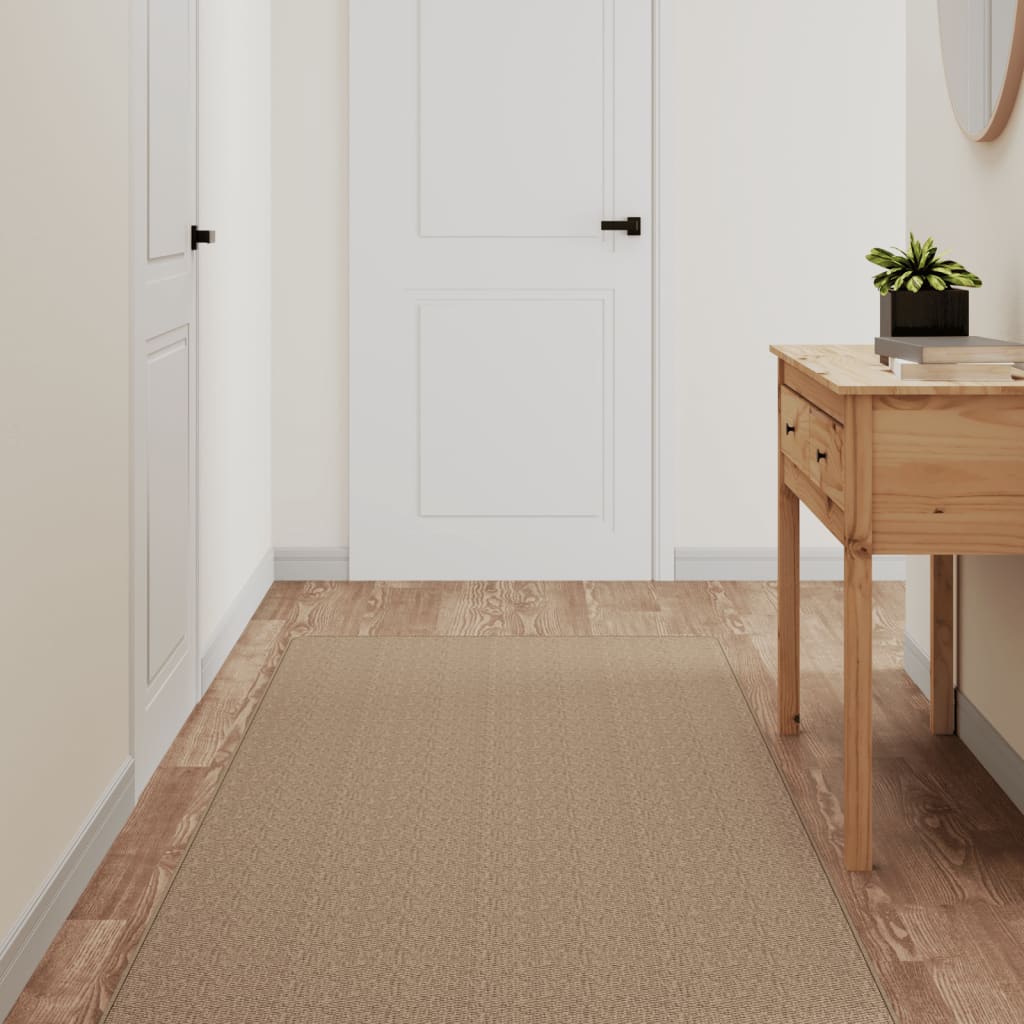 Vidaxl Carpet Runner 80x250 cm Sisal Look de color arena