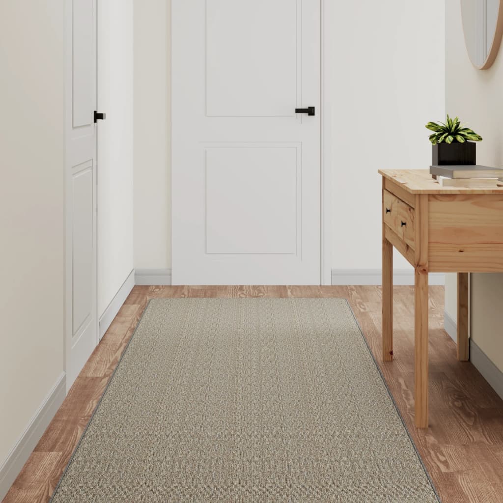 Vidaxl Carpet Runner 80x250 cm sisal ser sølvfarvet ud