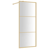 Vidaxl Walk-in shower wall Transparent 80x195 cm ESG-Glas Gold colored