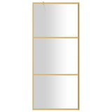 Vidaxl Walk-in shower wall Transparent 80x195 cm ESG-Glas Gold colored