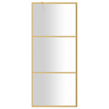 Vidaxl Walk-in sprchová stěna průhledná 90x195 cm ESG Glass Gold Colored