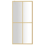 Vidaxl Walk-in shower wall Transparent 80x195 cm ESG-Glas Gold colored