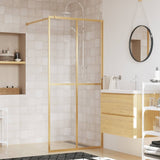 Vidaxl Walk-in shower wall Transparent 80x195 cm ESG-Glas Gold colored