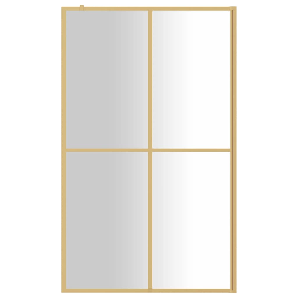 Vidaxl Walk-in Shower Wall Transparent 118x195 cm ESG-GLAS Gold w kolorze