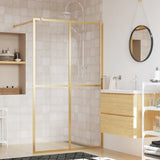 Vidaxl Walk-in Shower Wall Transparent 118x195 cm ESG-GLAS Gold w kolorze