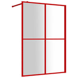 Vidaxl Walk-in shower wall Transparent 140x195 cm ESG glass red