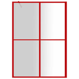 Vidaxl Walk-in shower wall Transparent 140x195 cm ESG glass red