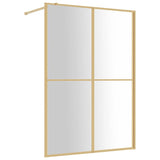 Vidaxl Walk-in shower wall Transparent 140x195 cm ESG glass gold colored