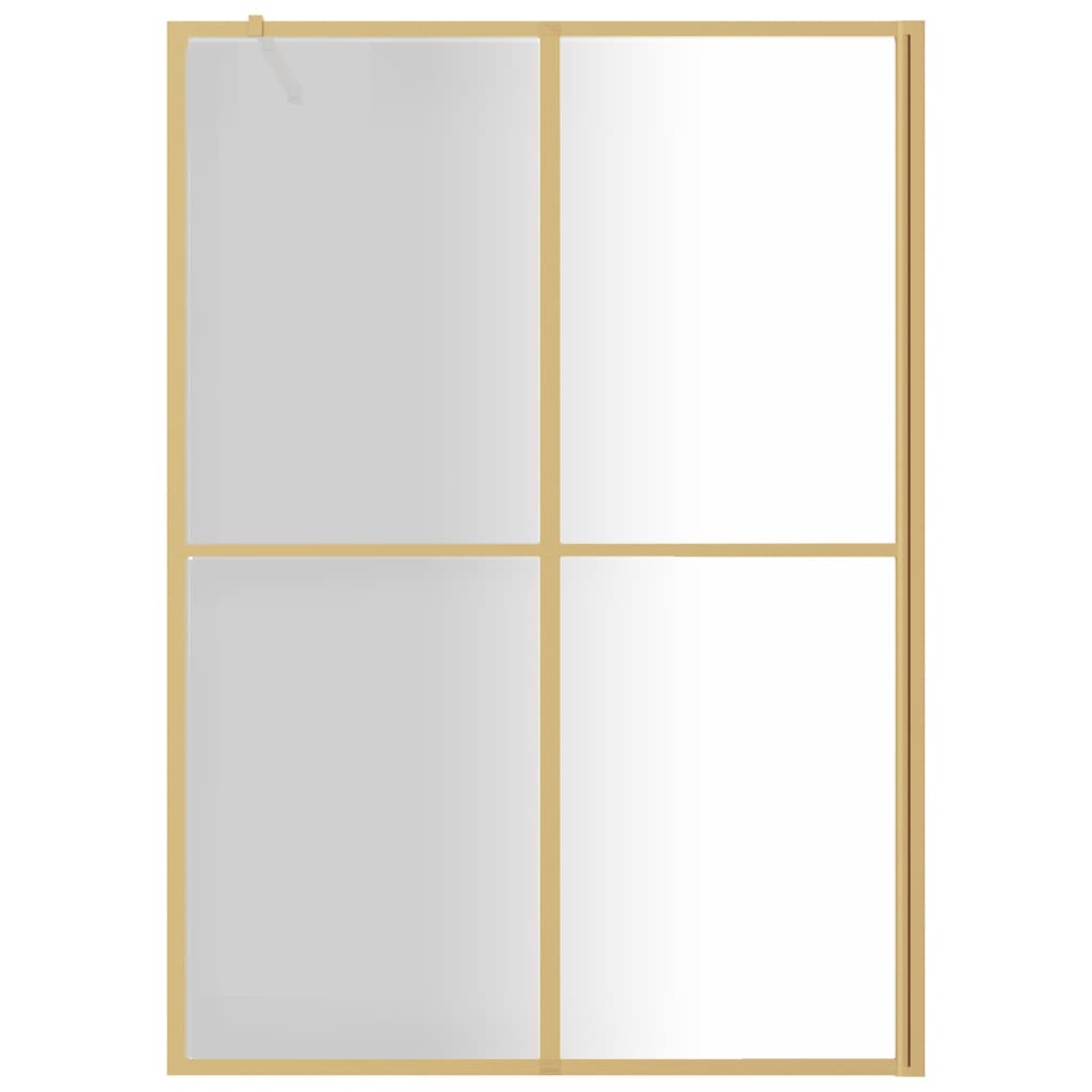 Vidaxl Walk-in shower wall Transparent 140x195 cm ESG glass gold colored