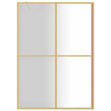 Vidaxl Walk-in shower wall Transparent 140x195 cm ESG glass gold colored