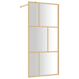 Vidaxl Walk-in shower wall Transparent 80x195 cm ESG-Glas Gold colored