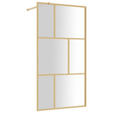 Vidaxl Walk-in shower wall Transparent 100x195 cm ESG-Glas Gold colored