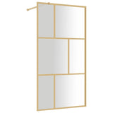 Vidaxl Walk-in shower wall Transparent 115x195 cm ESG glass gold colored