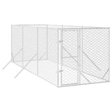 Vidaxl psí chovatelská stanice pro venku 2x6x2 m galvanizované ocelové stříbrné stříbrné