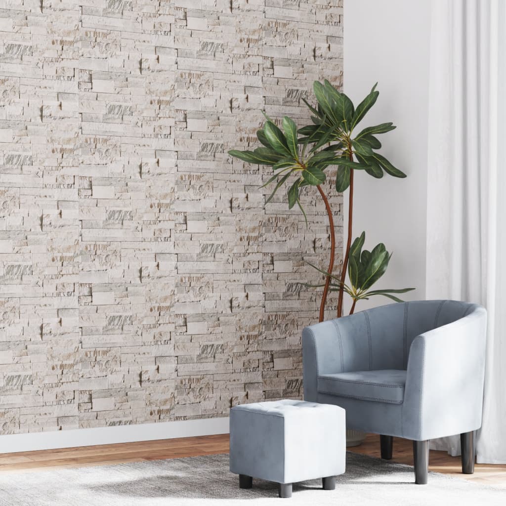 Vidaxl vear's Wallpaper 3D Stone-kuckt 10x0,53 M Crème faarweg