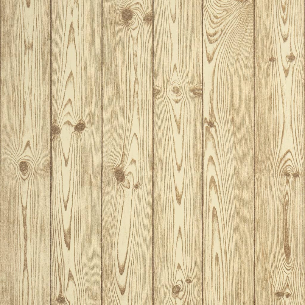 Vidaxl Fore's Wallpaper 3d Hout Nercen 10x0.53 M Brown