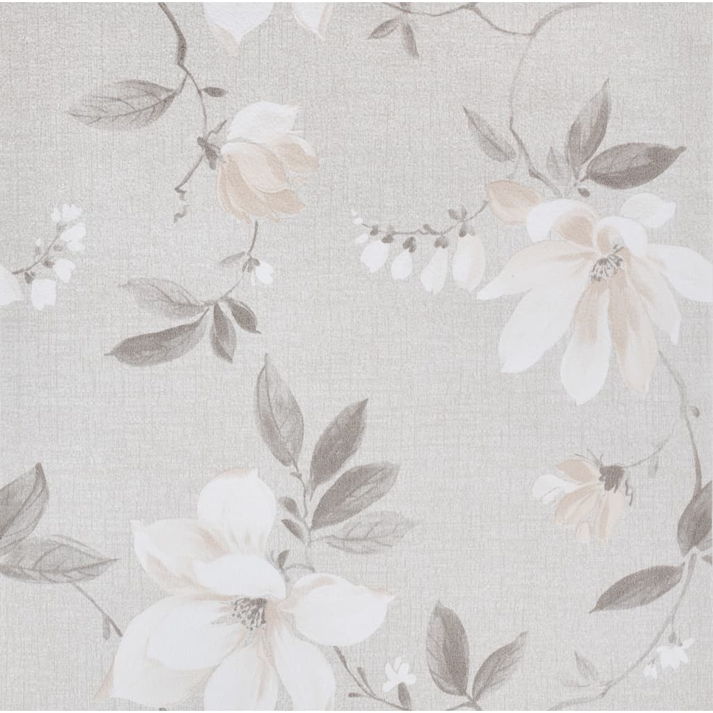 Vidaxl Fore's Wallpaper 3D Flower Match 10x0,53 m gris