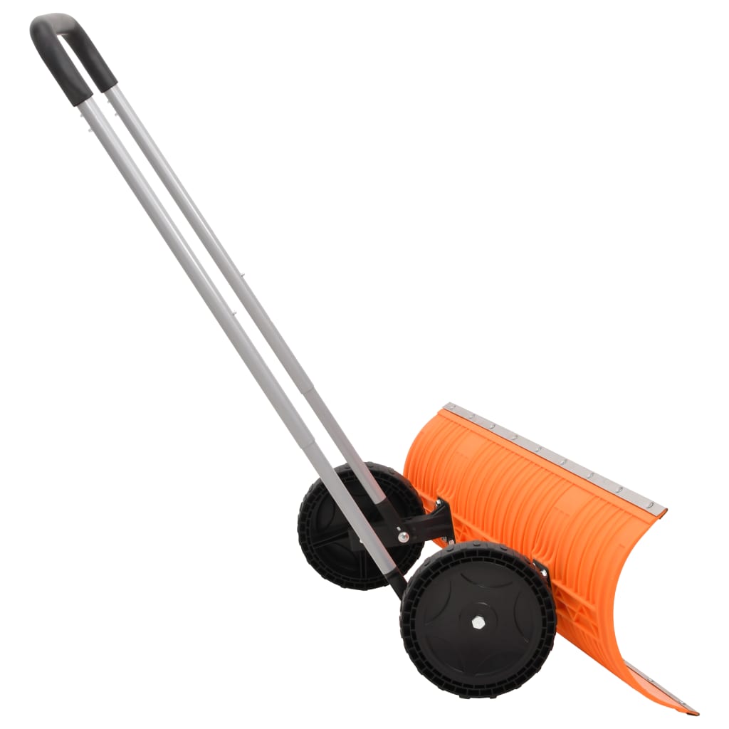 Vidaxl Snow scoop with extendable handle 96 cm leaf steel orange