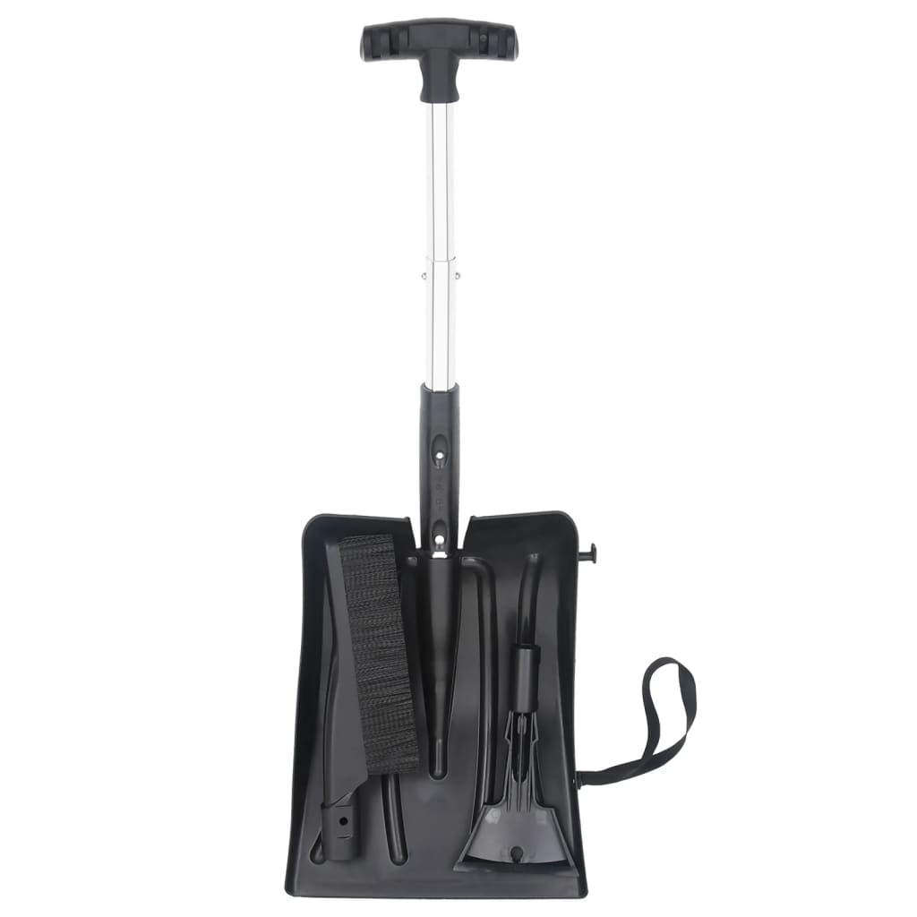 Vidaxl 3-i-1 Snow-Shovel Set Aluminium Black