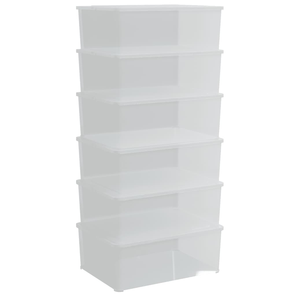 Pudełka do przechowywania vidaxl 6 ST Stackable 10 L Plastic