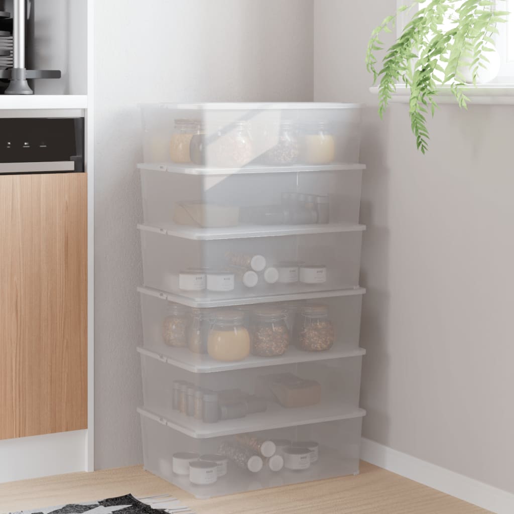 Pudełka do przechowywania vidaxl 6 ST Stackable 10 L Plastic