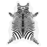 Vidaxl Rug Zebra Pattern Washable Anti-Slip 120x170 cm svart hvit