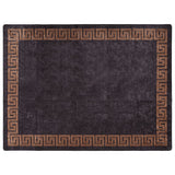 Vidaxl RUG LAVABLE ANTI-SLIP 400x300 cm de color negro y dorado