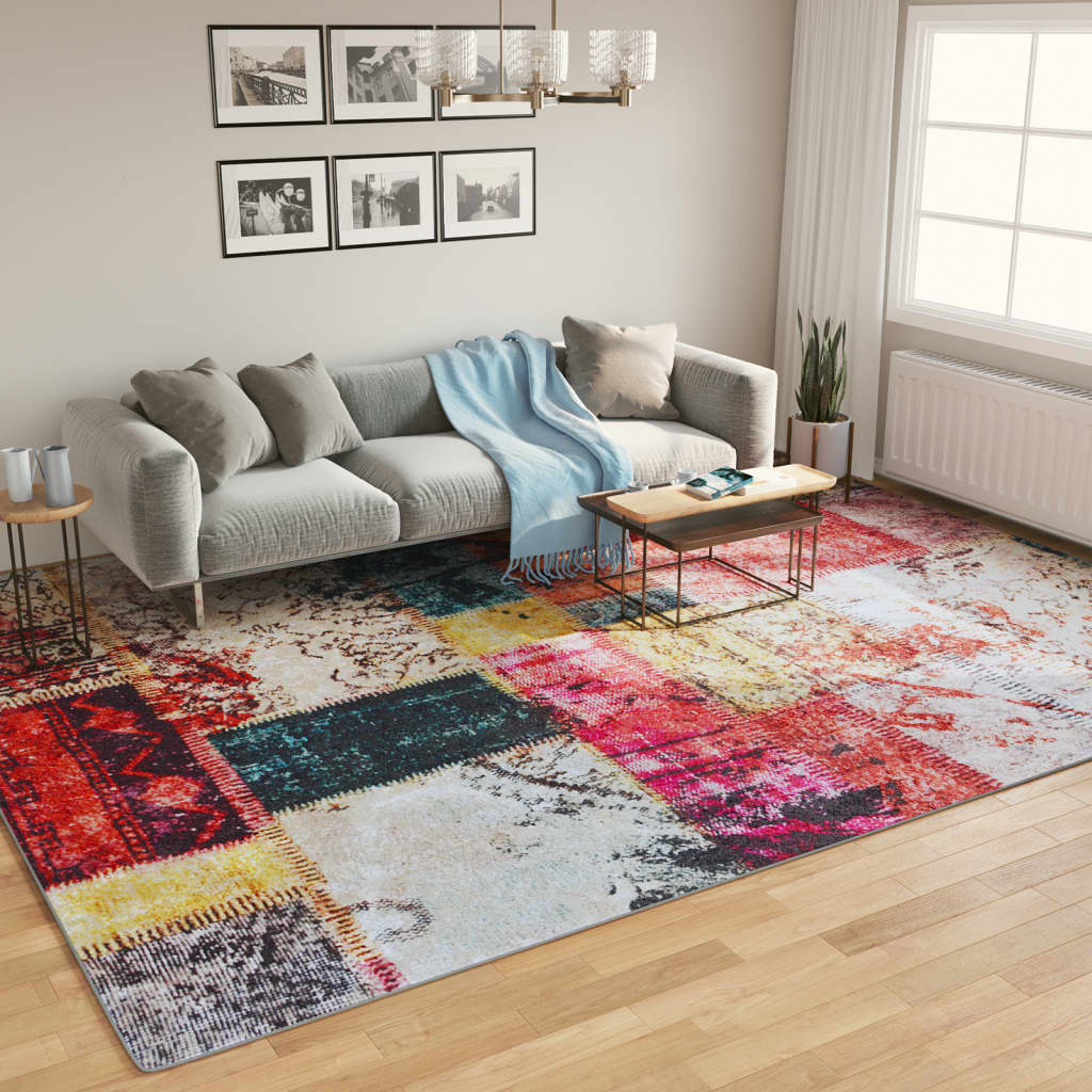 Vidaxl Rug Washable Anti-Slip 400x300 cm Multi-Colored