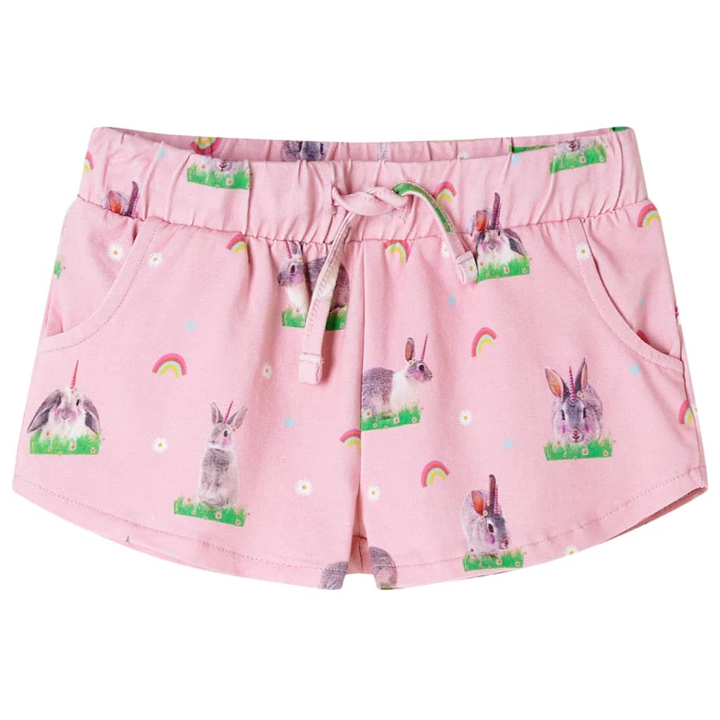VidaXL Children's Shorts with Drawstring 140 Light Pink