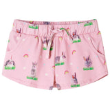 VidaXL Children's Shorts with Drawstring 140 Light Pink