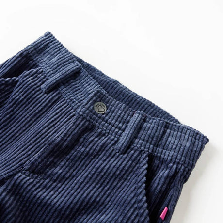 Vidaxl kids trousers 92 corduroy navy blue