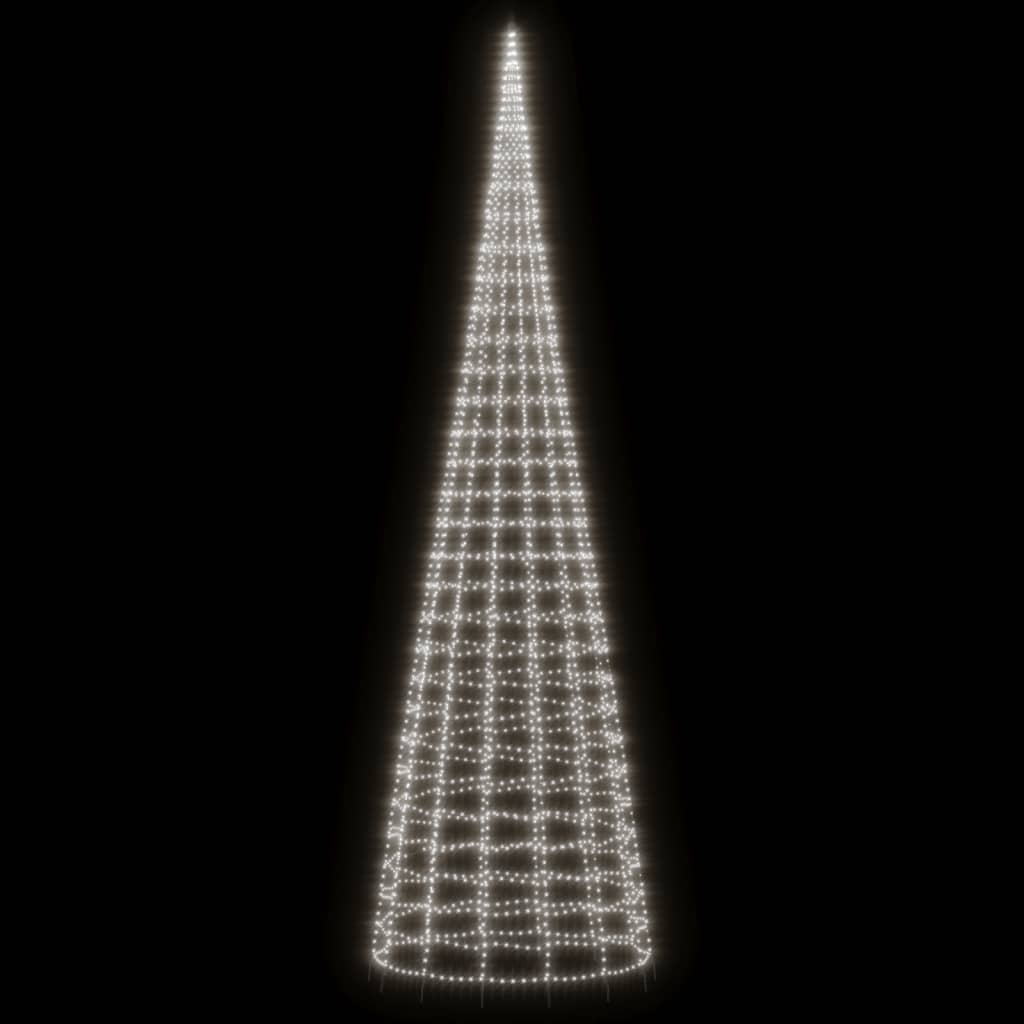 Vidaxl Light Cone auf Fahnenmast 3000 Kalt -White -LEDs 800 cm