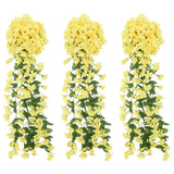 Vidaxl Guierras navideñas con flores 3 st 85 cm amarillo