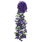 Vidaxl Guierras navideñas con flores 3 st 85 cm Oscuro de color púrpura