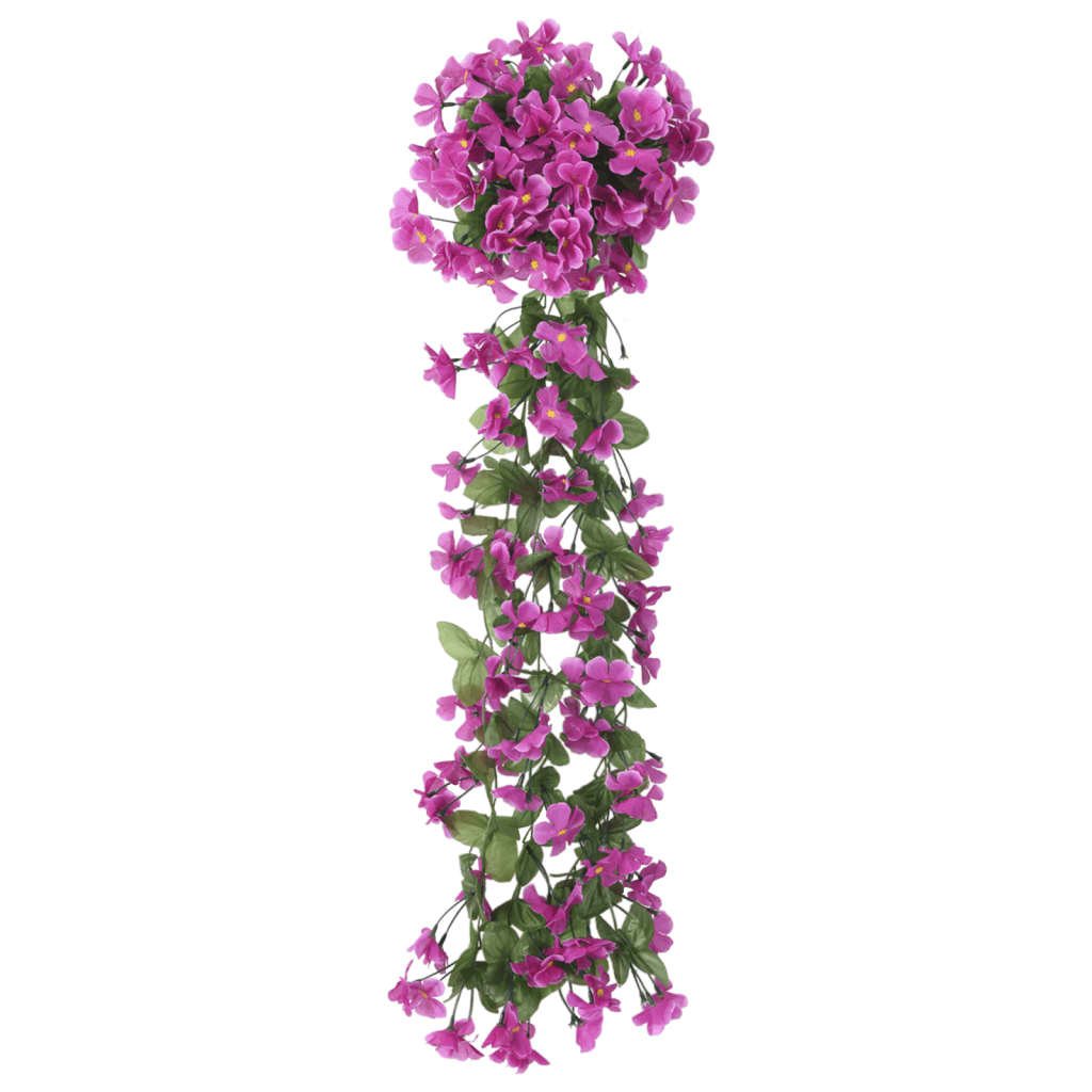 Vidaxl Guierras navideñas con flores 3 st 85 cm de color púrpura