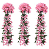 Vidaxl julkransar med blommor 3 st 85 cm rosa