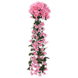 Vidaxl julkransar med blommor 3 st 85 cm rosa