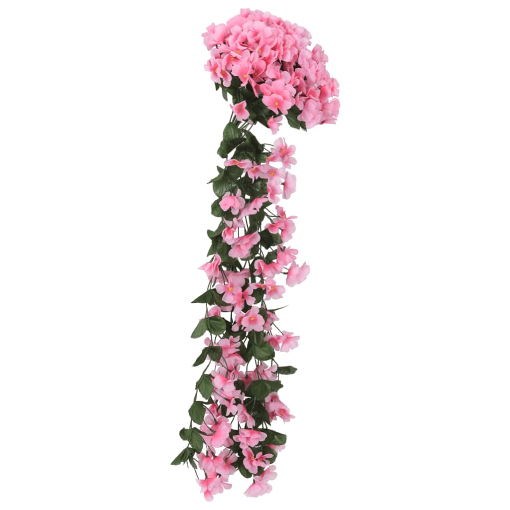 Vidaxl julkransar med blommor 3 st 85 cm rosa